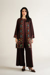 Women's Maroon Multicolor Embroidered Kurta Set