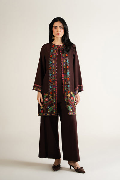Women's Maroon Multicolor Embroidered Kurta Set